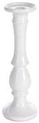 KERAMICKÝ SVIETNIK JOLY 10X10X32 CM BIELA