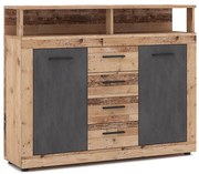 Komoda RUNA svetlohnedá/antracit