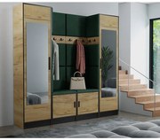 Predsieňový nábytok Roj 18 craft + Kronos 19 zelená