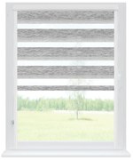 Dekodum Roleta deň a noc v bielej kazete premium, farba látky Striebro Šířka (cm): 55, Dĺžka (cm): 150, Strana mechanizmu: Práva