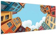 Obraz - Medzi domami (120x50 cm)