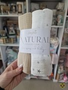 Organické mušelínové plienky 2ks, Natural, 70x70