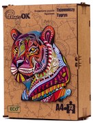 007120 3D drevené puzzle handmade - Tiger A4
