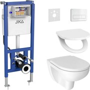 Závesné WC + sedátko LYRA + tlačidlo DUAL + podomietkový modul + podložka