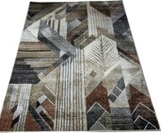 Vzorovaný koberec Villa 855 v hnedo-sivej kombinácii Rozmer: 80x150 cm