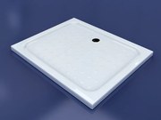 Dotty 80x100x5 cm štvorcová akrylová sprchová vanička, so sifonom