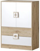 Komoda Nico 80 biela/svetlý dub nr-9