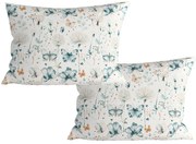 Súprava 2 ks dekoračných obliečok na vankúš ELIVINE 40x60 cm, biela