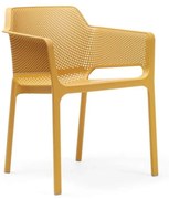 NET záhradná stolička s podrúčkami senape