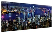 Obraz nočného mesta (120x50 cm)