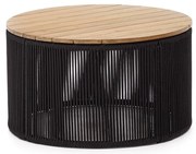 Okrúhly záhradný odkladací stolík s doskou z akácie ø 70 cm Dandara – Kave Home