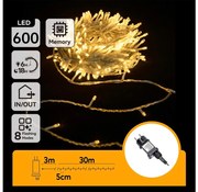Aigostar - LED vonkajší vianočný reťaz 600xLED/6W/230V 30m IP44 teplá biela