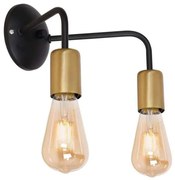 Nástenné svietidlo BRENDA 2xE27/60W/230V čierna/zlatá