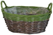 Hnedozelený košík 32cm