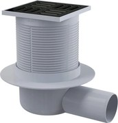 Deante Deante, bodový sprchový žľab s čiernym roštom 105x105mm, DEA-KOS_N01C