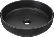 Comad Keramické umývadlo na dosku RIVER 1 BLACK MATT UN 40, čierna mat