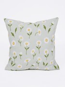 Bavlnená obliečka na vankúš Renforcé 40 × 40 cm - Sedmokrásky sivozelené