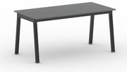 Rokovací kancelársky stôl PRIMO BASIC, 160x80 cm, čierna podnož, grafit