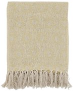 Béžovo-malinový pléd so vzorom a strapcami Aix - 130*150 cm