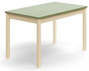 Stôl DECIBEL, 1200x700x720 mm, akustické linoleum, breza/zelenošedá