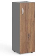 Stredná skriňa Manager 39,9 x 42,2 x 119,5 cm, pravá, orech warmia / sivá