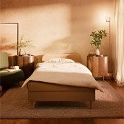 Čalúnená posteľ CASPE Velvet 120×200 cm hnedá