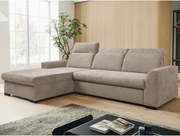 Rohová sedačka Arya, béžová cappuccino štrukturovaná tkanina,ľavý roh%