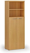 Kombinovaná kancelárska skriňa PRIMO WOOD, dvere na 4 poschodia, 800 x 420 x 2128 mm, buk