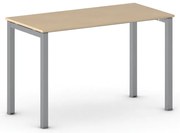 Kancelársky stôl PRIMO SQUARE, 120x60 cm, sivostrieborná podnož, buk