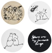 Set podtáciek Moomin, 4ks / 80. výročie