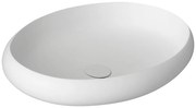 Sapho Sapho, THIN oválne umývadlo 600x400x112mm, na dosku, matná biela, WN213