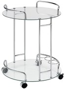 Servírovací vozík Gc7514 chróm/sklo