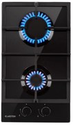 Klarstein Ignito Domino, plynová varná doska, 2 Sabaf horáky, sklokeramika, čierna