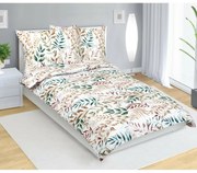 Bellatex Bavlnené posteľná bielizeň Větvičkabéžová, 140 x 200 cm, 70 x 90 cm, 140 x 200 cm, 70 x 90 cm