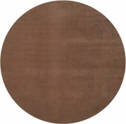 Ayyildiz, Kusový koberec Joy 1400 mocca kruh, 80x80 (priemer) kruh, hnedá, chodba / predsieň