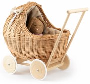 Kočík prútený pre bábiku Lili I.š. 46x hl. 33 x v. 30/45(cm)