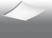 Stropné svietidlo Luna, 1x biele textilné tienidlo, (130 cm)