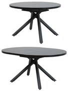 Rozkladací stôl Draco B10038-120/160x120cm čierna mat