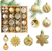 Sada vianočných ozdôb VTÁČIK zlatá, 40 ks