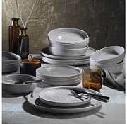 24-dielna jedálenská súprava, sivá/porcelán