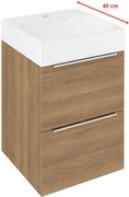Sapho Sapho, EMONA umývadlová skrinka 39,4x55x39cm, dub cuneo, EM040-2525