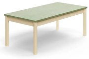 Stôl DECIBEL, 1400x700x530 mm, akustické linoleum, breza/zelenošedá