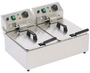 Profesionálna elektrická fritéza, 2× 6 l, 2× 2500 W