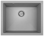 Laveo Ibiza, 1-komorový granitový drez 560x460x220 mm, šedá, LAV-SBI_510U