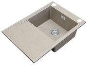 Gamma Design 7050, 1-komorový granitový drez 700x480x205 mm, béžová, GMA-ZLE000126