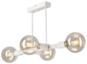 Luster na tyči ASTRID 4xE27/60W/230V biela