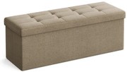 Taburet s úložným priestorom OTTOMAN 110x38 cm, svetlohnedý