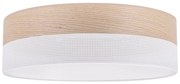 Stropné svietidlo Wood, 1x béžová dubová dýha/biele PVC tienidlo, (biele plexisklo), (fi 50cm)