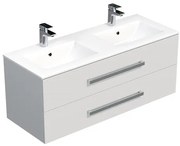 Kúpeľňová skrinka s umývadlom SAT Cube Way 120x53x46 cm biely lesk CUBE461202BIMOD