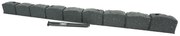 Záhradná obruba Roman Stone sivá 120 cm, gumová (vrátane klincov) MHEU5000078